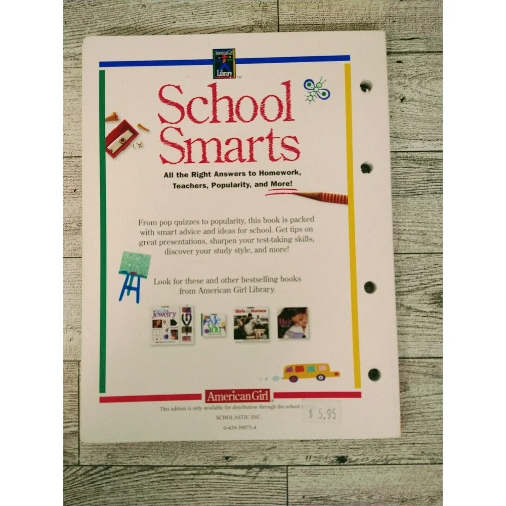 American‎ Girl Library School Smarts 2000 Scholastic Study Skills Tween Guide